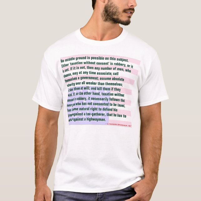 - Lysander Spooner Zitate - 1867 T-Shirt (Vorderseite)