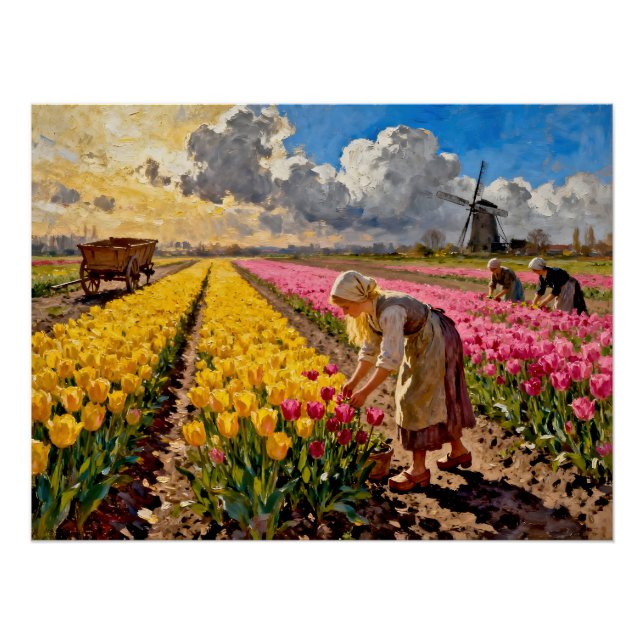 “Lysbeth in the Amber Light” - A Dutch Landscape Poster (Vorderseite)