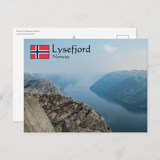 Lysefjord Norwegen Postkarte (Vorne/Hinten)