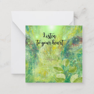 Lyssna på ditt hjärta. mitteilungskarte