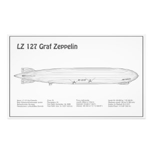 LZ 127 Graf Zeppelin - Airship Blueprint Plans BD Fotodruck