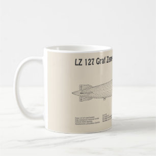 LZ 127 Graf Zeppelin - Luftschiff Blueprint Plans Kaffeetasse