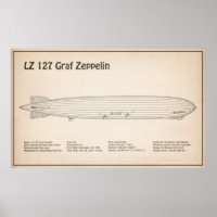 LZ 127 Graf Zeppelin - Luftschiff Blueprint Plans