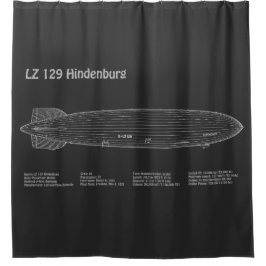 LZ 129 Hindenburg - Flugplan PD Duschvorhang