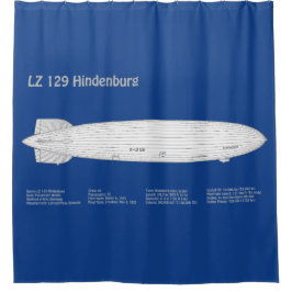 LZ 129 Hindenburg - Luftschifffahrtspläne ABD Duschvorhang