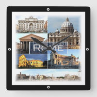 LZO002 ROME, Latium, Italien, Uhr der Börsenmauer