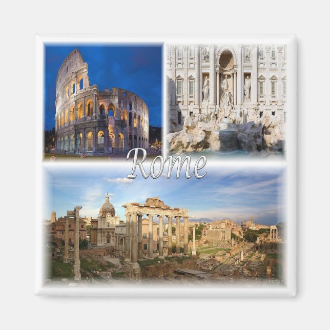 LZO005 ROM - Mosaic - Lazio - Italy - Fridge Magnet (Vorne)