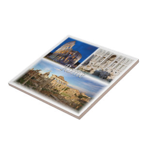 LZO005 ROM, Mosaik, Latium, Italien, Fliese