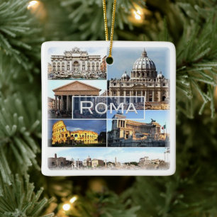 LZO010-Mosaik von ROM, Latium, Italien, Keramikornament