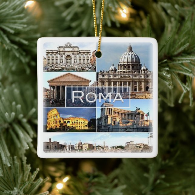 LZO010-Mosaik von ROM, Latium, Italien, Keramikornament (Baum)