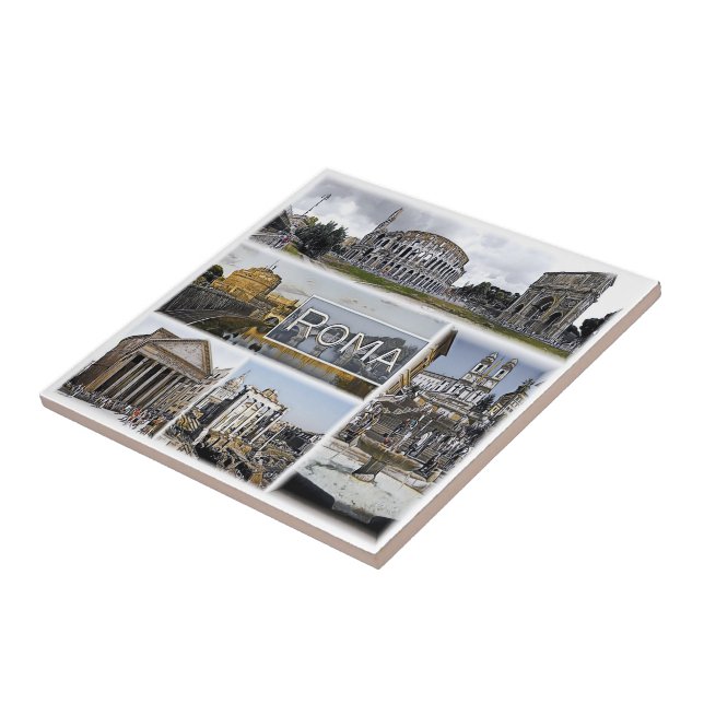 LZO012 ROM, Kolosseum, Pantheon, Fliese (Seite)