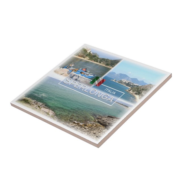 LZO017 SPERLONGA, Mosaik, Latium, Fliese (Seite)