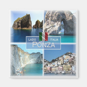 LZO018 PONZA - Mosaik - Latium - Italien - Kühlsch Magnet