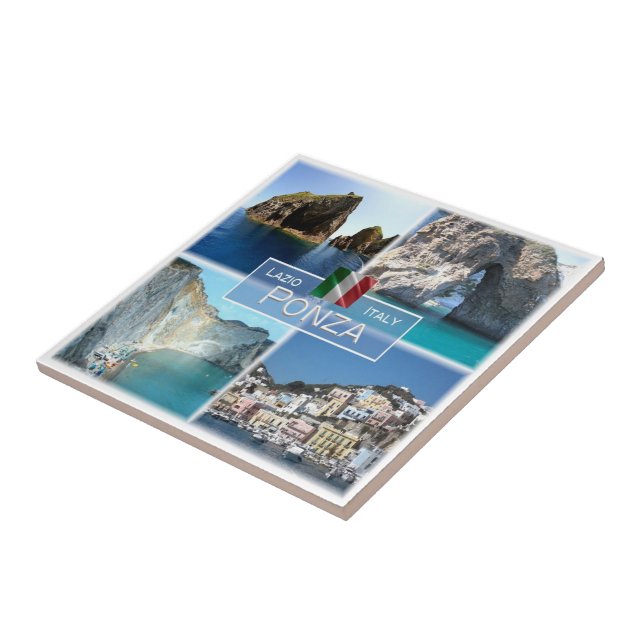 LZO019 PONZA, Mosaik, Latium, Italien, Fliese (Seite)