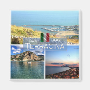 LZO029 TERRAKINA - Mosaik - Latium - Italien - Küh Magnet