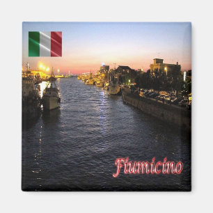 LZO030 FIUMICINO, Latium, Italien, Kühlschrank Magnet