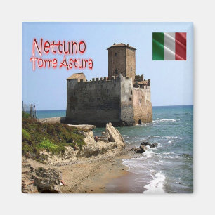 LZO034 NETTUNO, Astura Tower, Italien, Kühlschrank Magnet