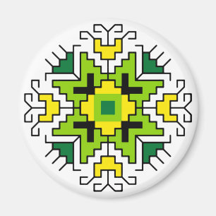 M0014 Magnet Bulgarisches Volksmotiv shevitsa grü