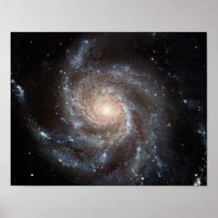 M101 Pinwheel Spiral Galaxy NASA Poster
