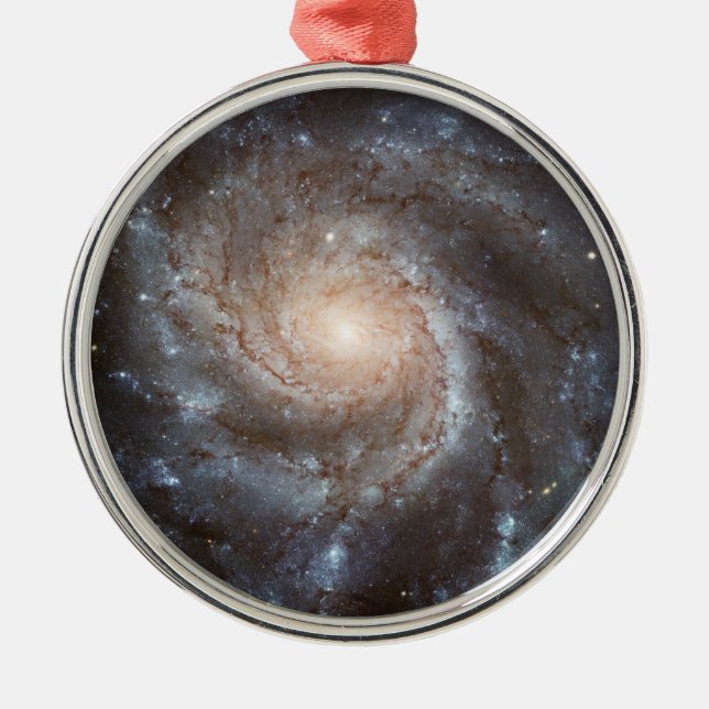 M101 Pinwheel Spiralgalaxie NASA Ornament Aus Metall (Vorne)