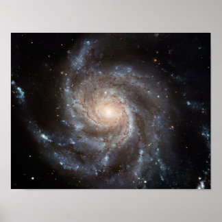 M101 Pinwheel Spiralgalaxie NASA Poster
