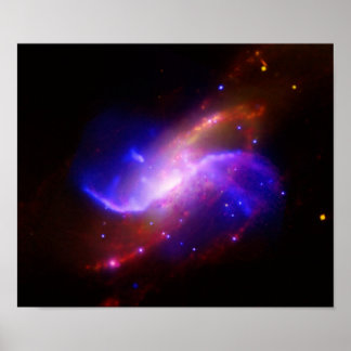 M106 Spiralgalaxie-Emission NASA Poster