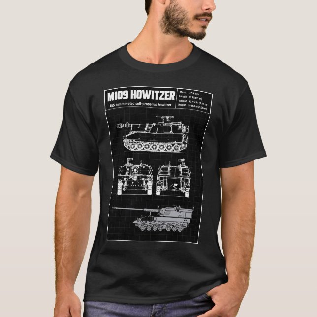 M109 HOWITZER T-Shirt (Vorderseite)