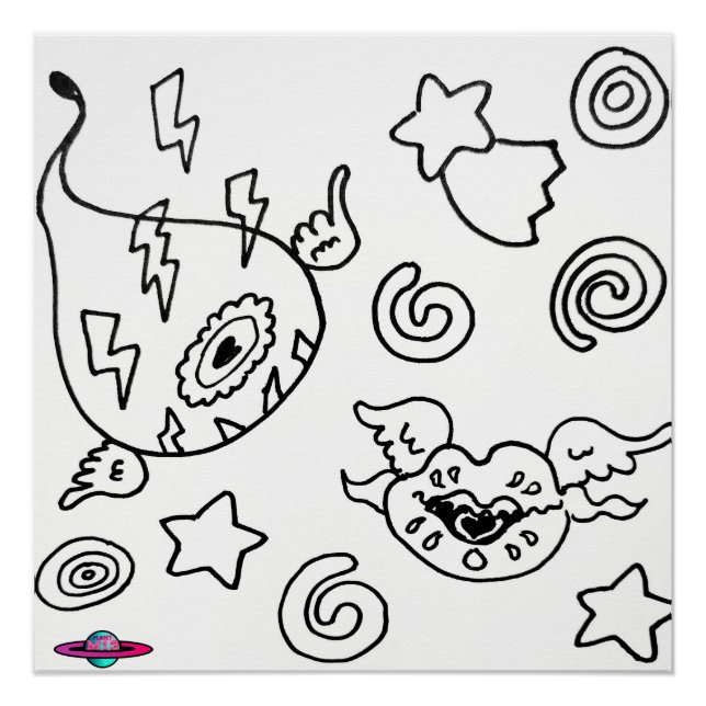 M13 Gewürzte Liebe Flügeldrachenaugen und Lippen-P Poster (Vorderseite)