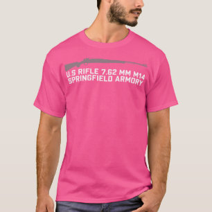 M14 Rifle Springfield Armory Us 7 6 mm Gun Lover T-Shirt