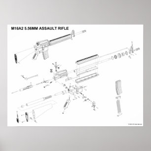 M16A2 5.56mm Sturmgewehr-Plakat Poster