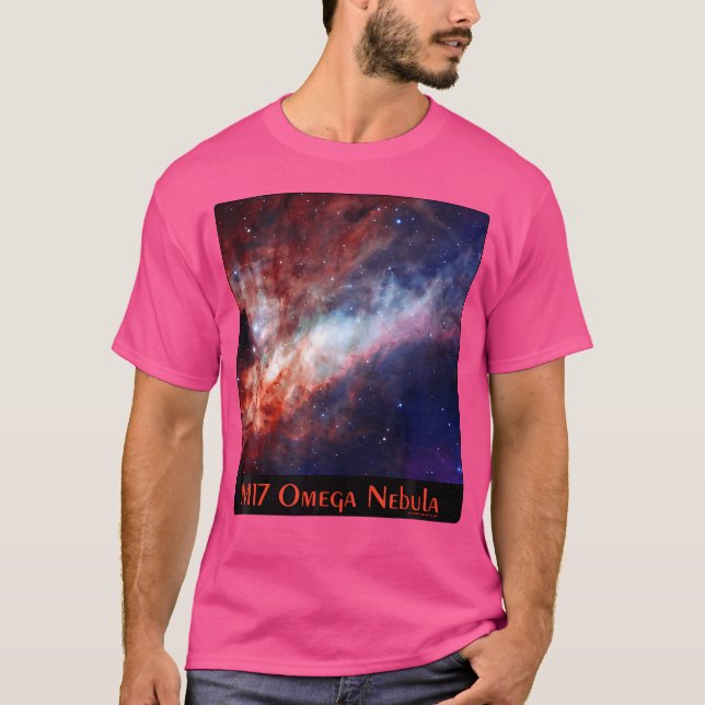 M17 Omega Nebula Messier Objekt 17 Raumastronomie T-Shirt (Vorderseite)