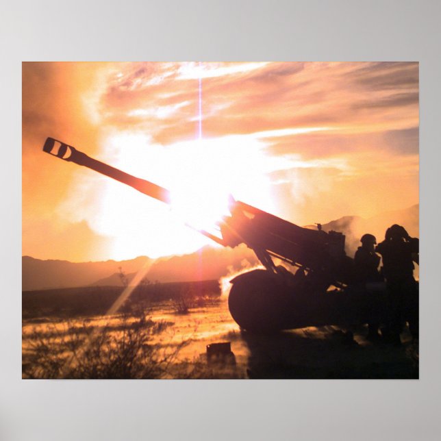 M198 155 mm Anhänger Howitzer Poster (Vorne)