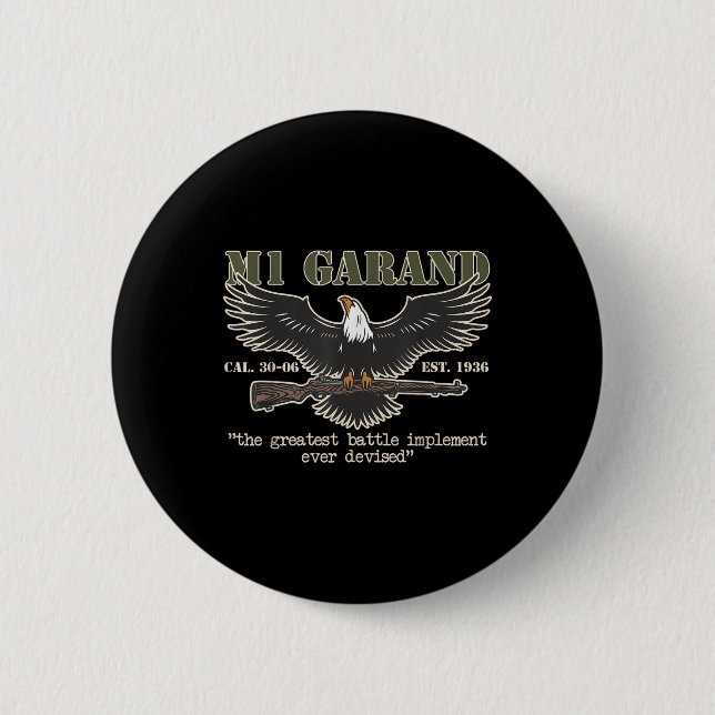 M1 Garand U.s. Main Battle Rifle Gun Wwii Button (Vorderseite)