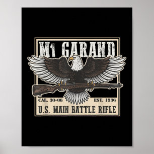 M1 Garand U.s. Main Battle Rifle Gun Wwii Poster
