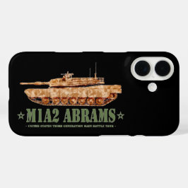 M1A2 Abrams US MBT Tank Desert Storm Veteran iPhone 16 Hülle