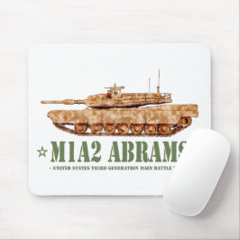 M1A2 Abrams US MBT Tank Desert Storm Veteran Mousepad