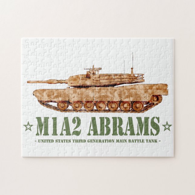 M1A2 Abrams US MBT Tank Desert Storm Veteran Puzzle (Horizontal)