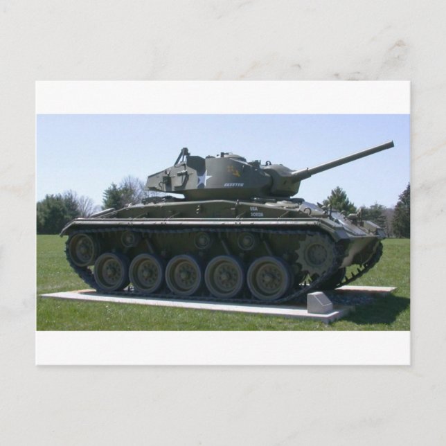 M24 Chaffee heller Behälter Postkarte (Vorderseite)