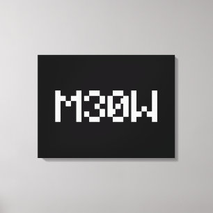 M30W [Leetspeak Animal Sounds] Leinwanddruck
