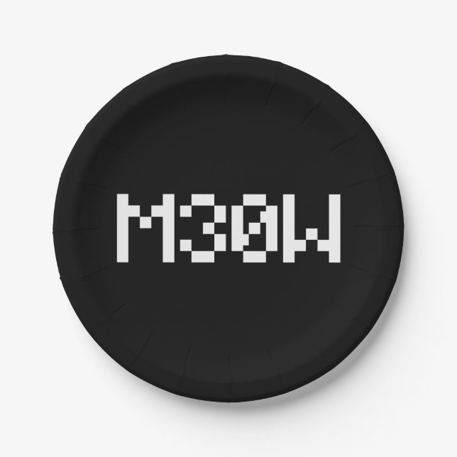 M30W [Leetspeak Animal Sounds] Pappteller (Vorderseite)