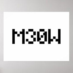 M30W [Leetspeak Animal Sounds] Poster