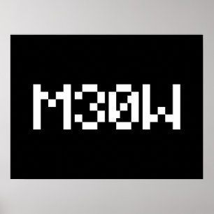 M30W [Leetspeak Animal Sounds] Poster