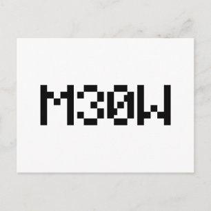 M30W [Leetspeak Animal Sounds] Postkarte