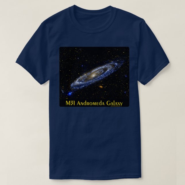 M31 Andromeda Galaxy Astronomie T-Shirt (Design vorne)