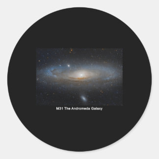 M31 Die Andromeda-Galaxie Runder Aufkleber