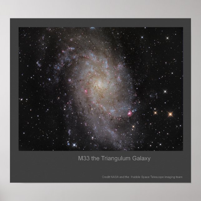 M33 Die Triangulum-Galaxie Poster (Vorne)