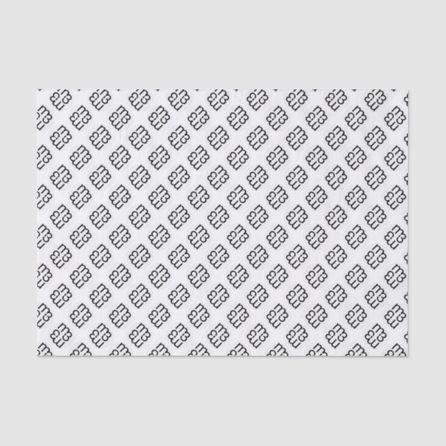 m3galleryStudio Monogramm Mitternachtsgewebpapier Seidenpapier (Vorderseite)
