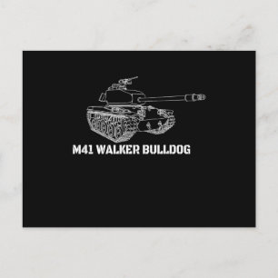 M41 Walker Bulldog American Light Army Tank Gift Feiertagspostkarte