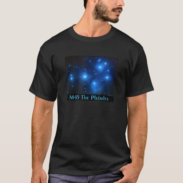 M45 Pleiades Star Cluster Astronomie T-Shirt (Vorderseite)