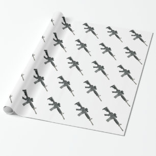 M4-Gewehre-Geschenkpapier Geschenkpapier